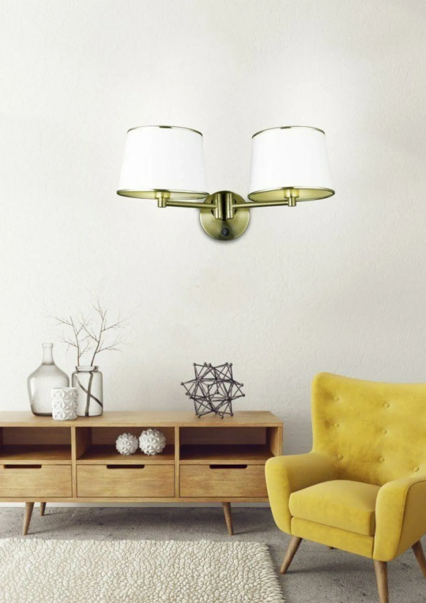 Elegancka lampa ścienna z włącznikiem 22-01309 IBIS | Kaja Oświetlenie*Sklep Kaja Discount