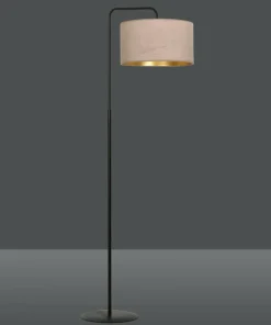 Elegancka lampa podłogowa z różowym abażurem 1053/LP1 HILDE | Kaja*Sklep Kaja Clearance