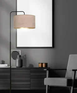 Elegancka lampa podłogowa z różowym abażurem 1053/LP1 HILDE | Kaja*Sklep Kaja Clearance