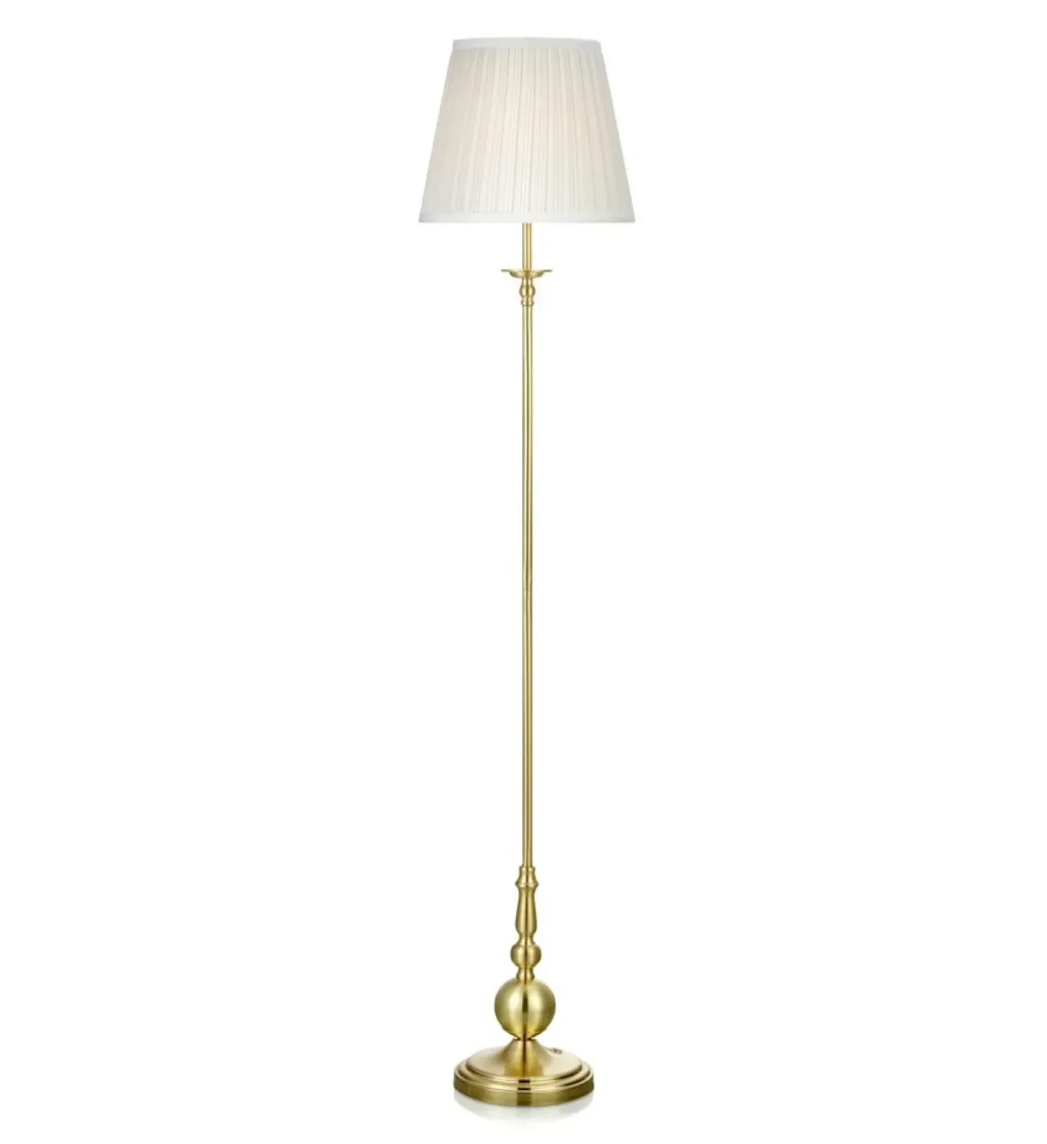 Elegancka lampa podłogowa ze złotą oprawą 106322 | Kaja Oświetlenie*Sklep Kaja Online