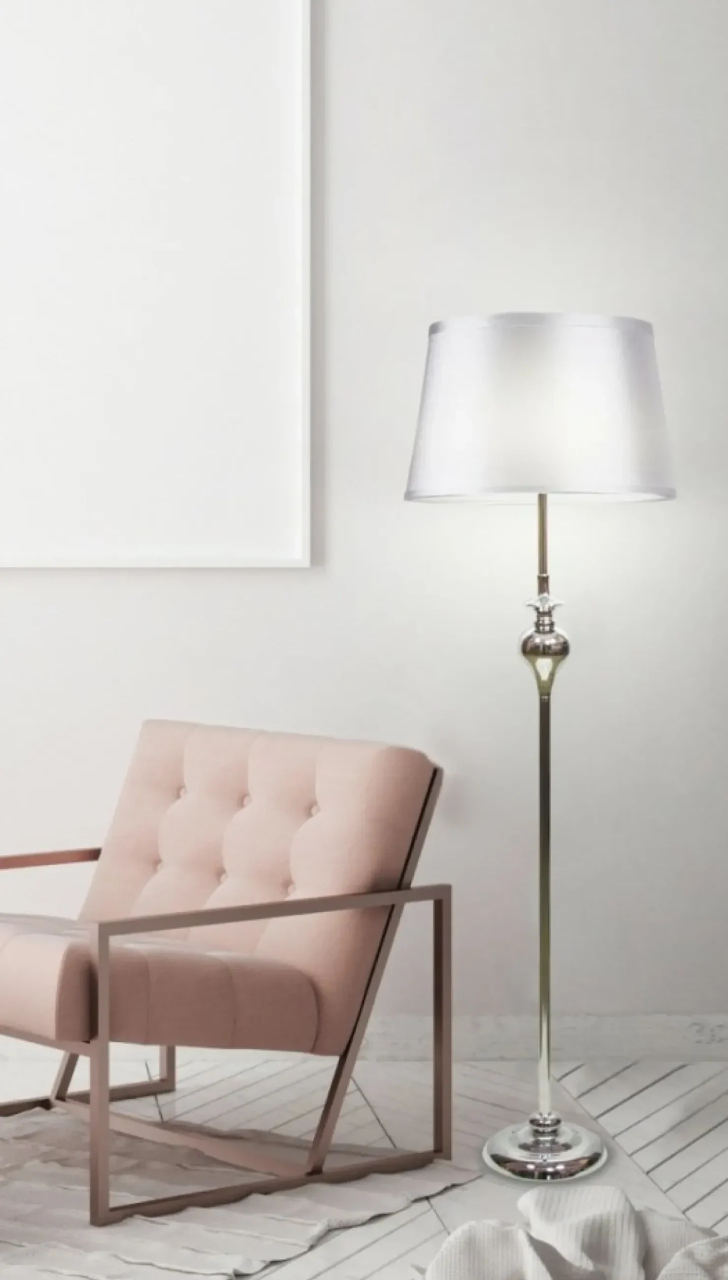 Elegancka lampa podłogowa z abażurem 51-03683 z serii PRIMA | Kaja*Sklep Kaja Fashion
