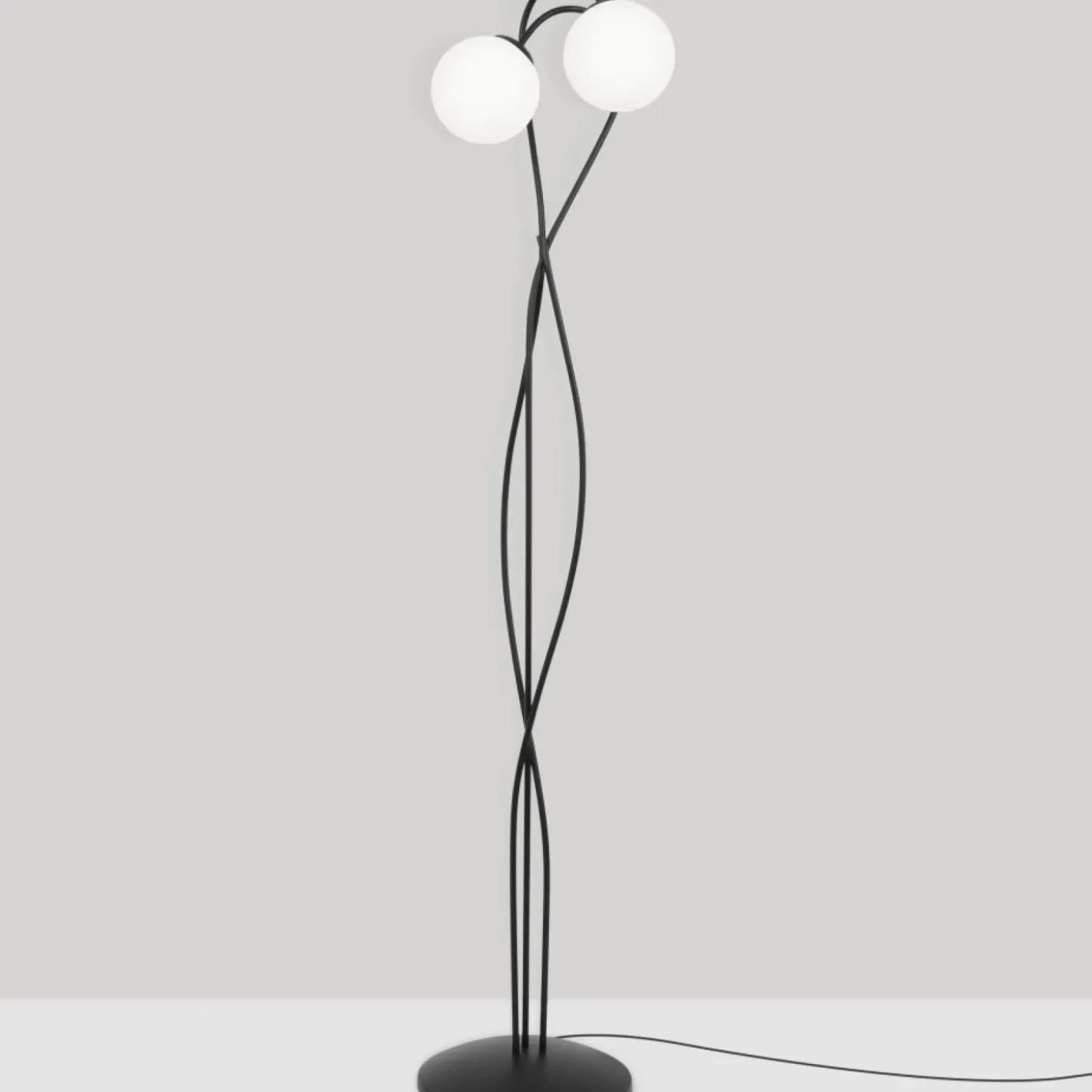 Elegancka lampa podłogowa, dwa punkty świetlne K-5353 z serii NELA*Sklep Kaja Clearance