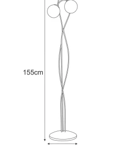 Elegancka lampa podłogowa, dwa punkty świetlne K-5353 z serii NELA*Sklep Kaja Clearance