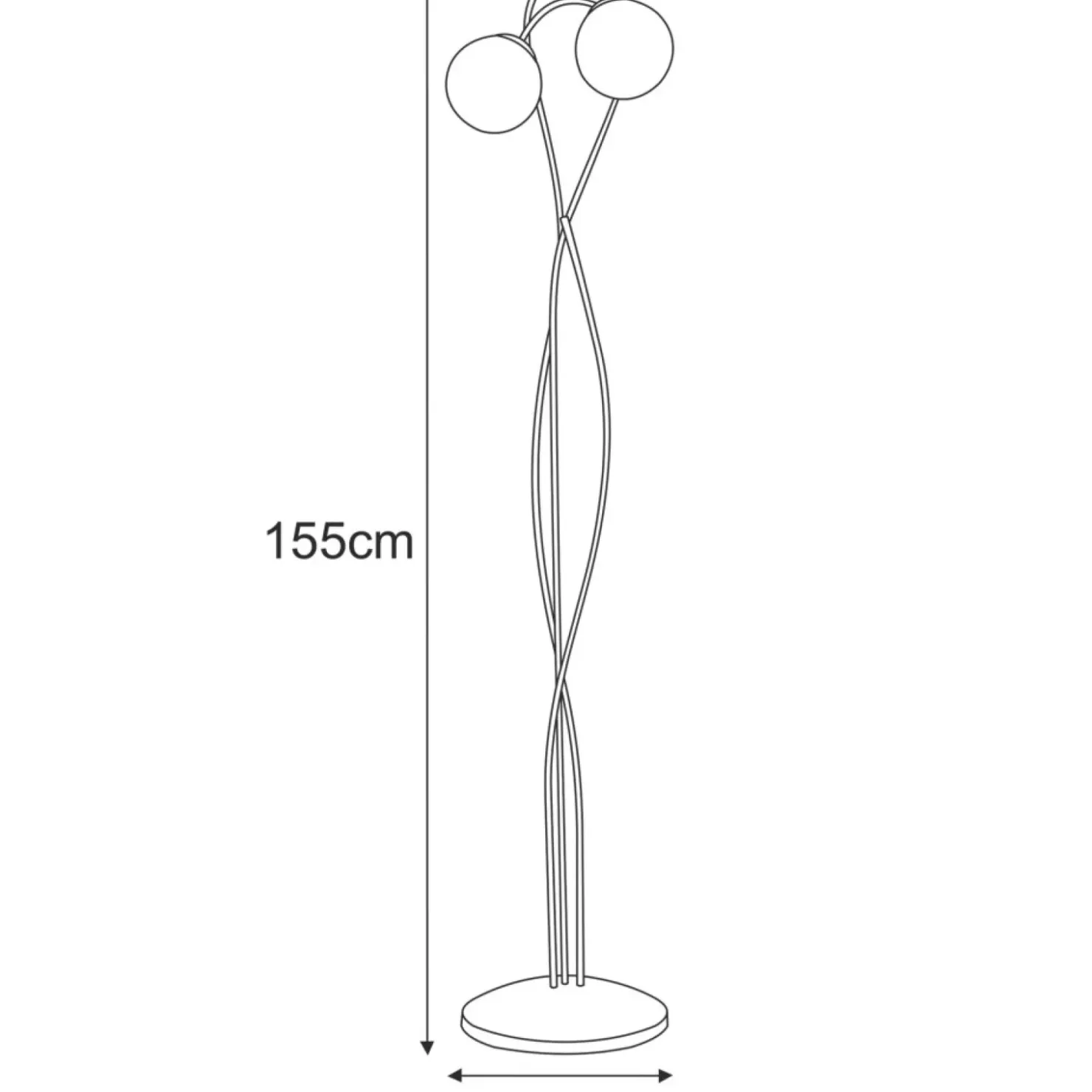 Elegancka lampa podłogowa, dwa punkty świetlne K-5353 z serii NELA*Sklep Kaja Clearance
