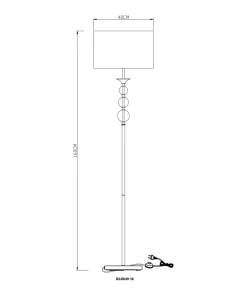 Elegancka lampa stojąca do stylowej sypialni RLL93163-1GW - REA II*Sklep Kaja New
