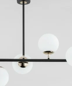 Discount Sklep Kaja Elegancka lampa sufitowa w czerni i złocie AL 63092 | Kaja