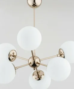 Outlet Sklep Kaja Elegancka lampa sufitowa łącząca biel i złoto AL 63097 | Kaja