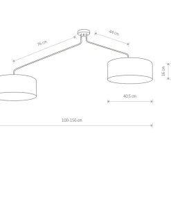Store Sklep Kaja Elegancka lampa sufitowa z mi abażurami 7948 | Kaja Oświetlenie szary