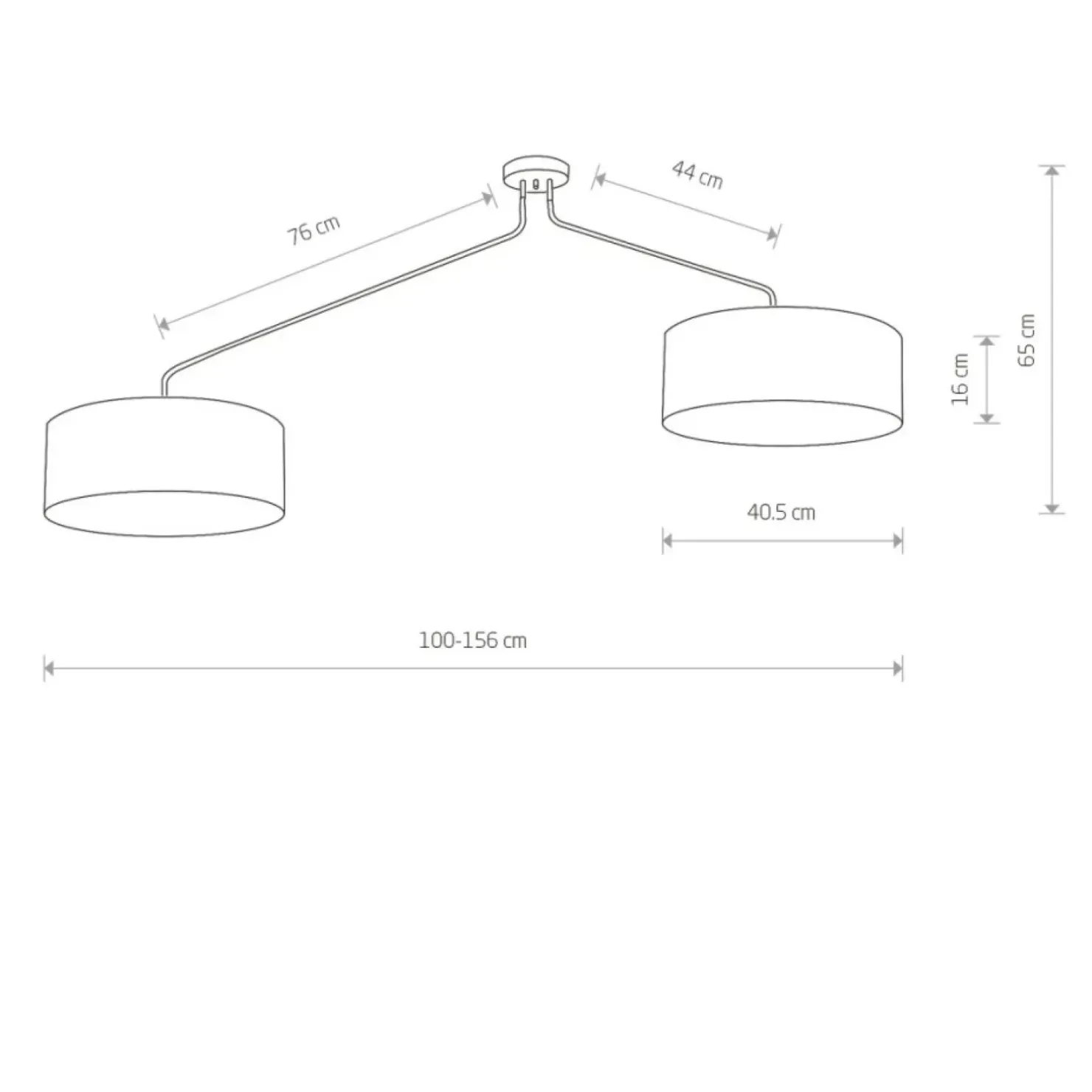 Store Sklep Kaja Elegancka lampa sufitowa z mi abażurami 7948 | Kaja Oświetlenie szary