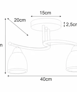 Elegancka lampa sufitowa K-JSL-8090/2 AB SAMIRA | Kaja Oświetlenie*Sklep Kaja Online
