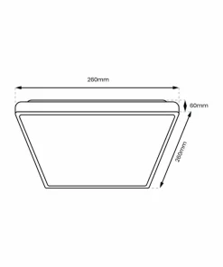 Elegancka lampa sufitowa LED 26x26cm 4000K ML0252 DABAR | Kaja*Sklep Kaja Outlet