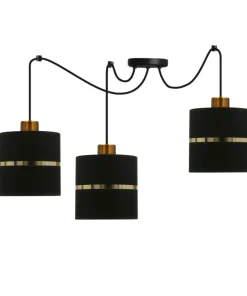 Elegancka lampa wisząca, czarno-złote abażury 33-17772 z serii ASSAM P*Sklep Kaja Store