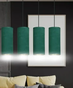 Elegancka lampa wisząca z zielonymi abażurami 1058/4 BENTE | Kaja*Sklep Kaja Hot
