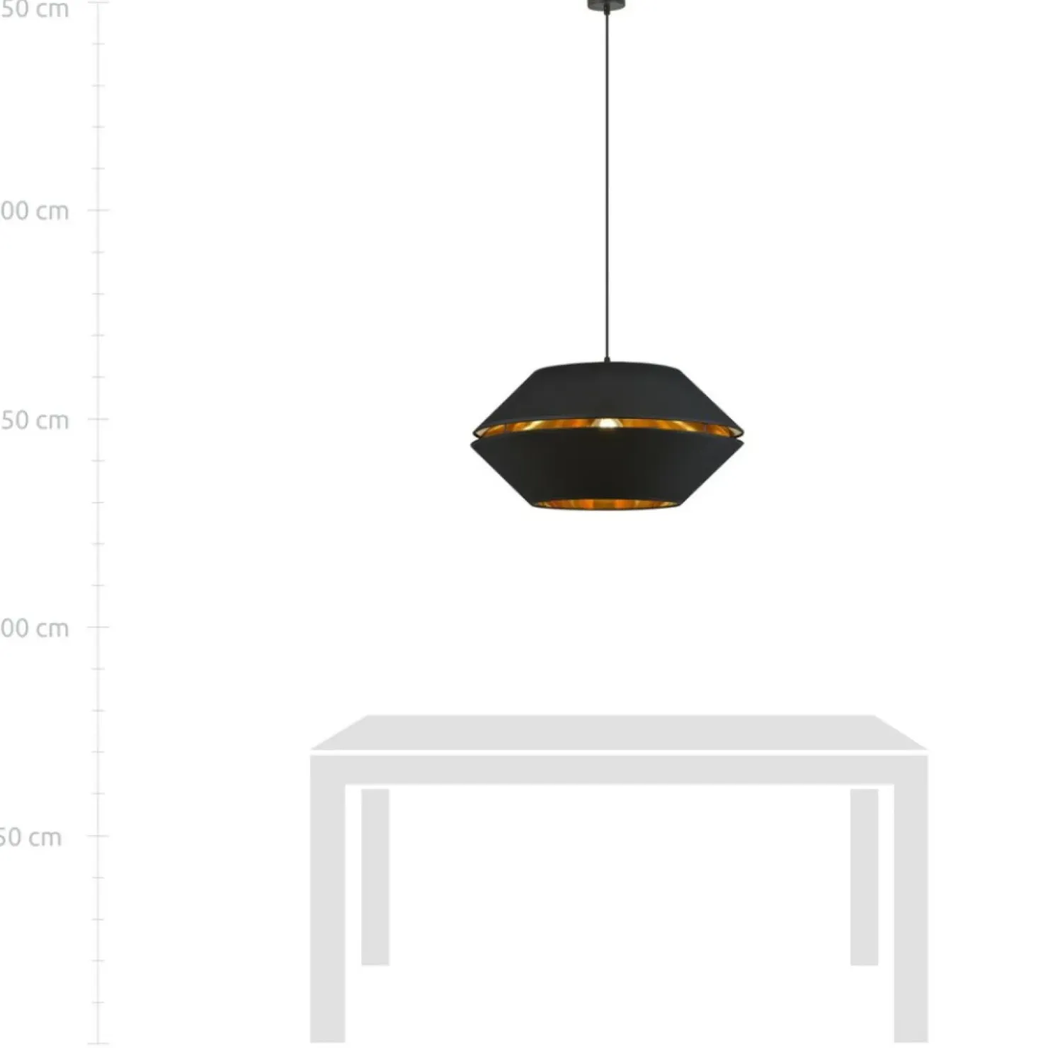 Elegancka lampa wisząca z czarno-złotym abażurem 1183/1 z serii PIANO*Sklep Kaja Best Sale