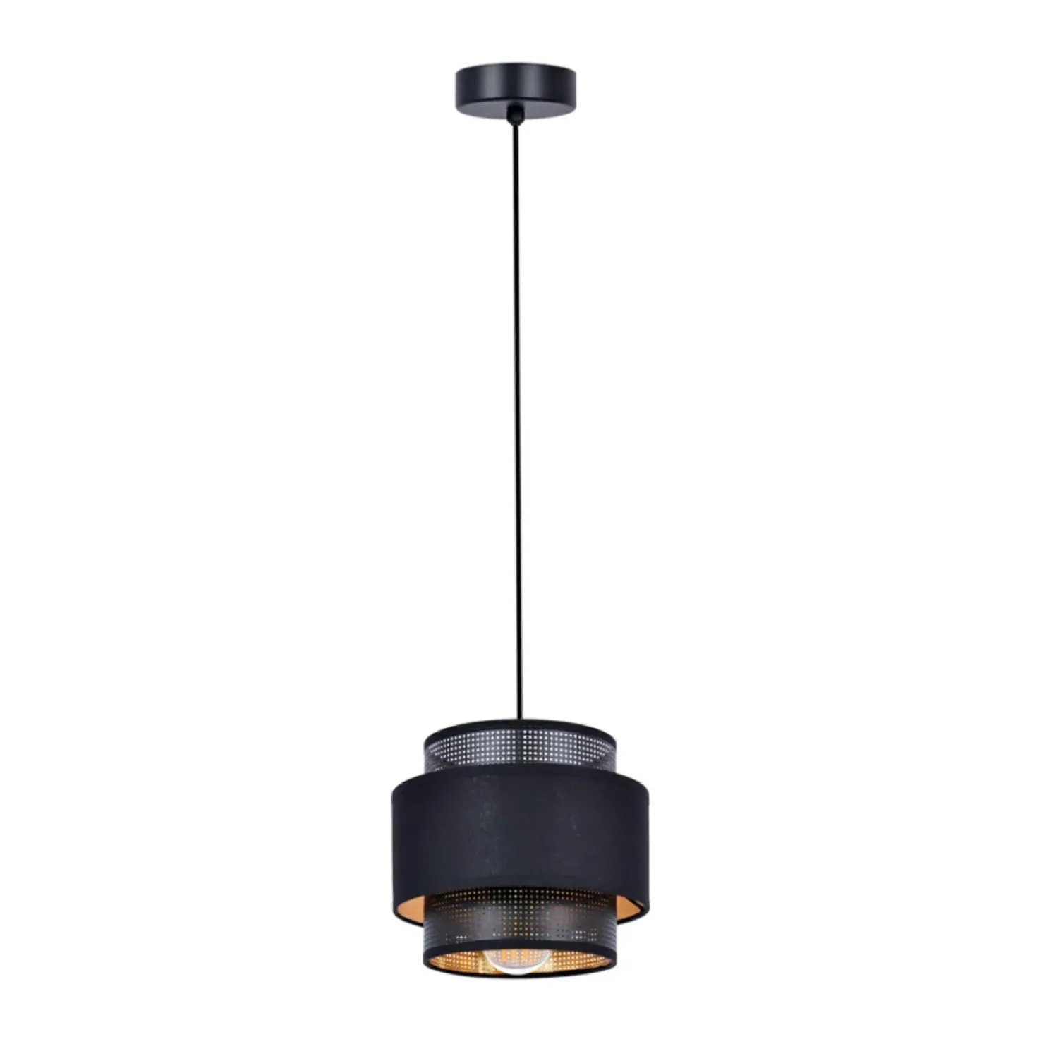 Elegancka lampa wisząca z czarno-złotymi abażurami K-5280 z serii AMOS*Sklep Kaja Hot