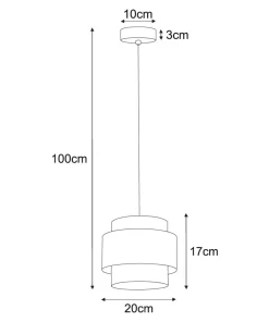 Elegancka lampa wisząca z czarno-złotymi abażurami K-5280 z serii AMOS*Sklep Kaja Hot