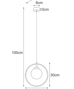 New Sklep Kaja Elegancka lampa wisząca z dekoracyjnym okręgiem K-5473 z serii MALTA