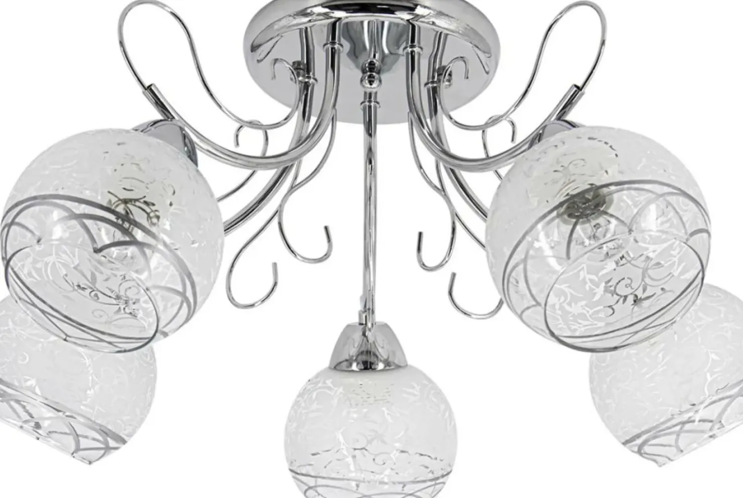 Elegancka lampa z ozdobnymi kloszami 8957/5 8C TOGO | Kaja Oświetlenie*Sklep Kaja Fashion