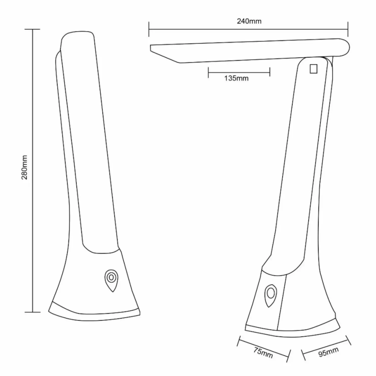 Elegancka lampka biurkowa do nauki ZM SM-612-BL BIURKOWA | Kaja*Sklep Kaja Best