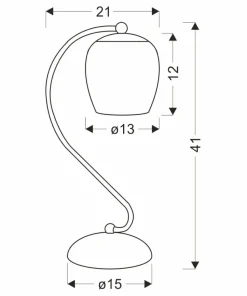 Elegancka lampka na szafkę w sypialni 41-11077 SERANO | Kaja*Sklep Kaja Fashion