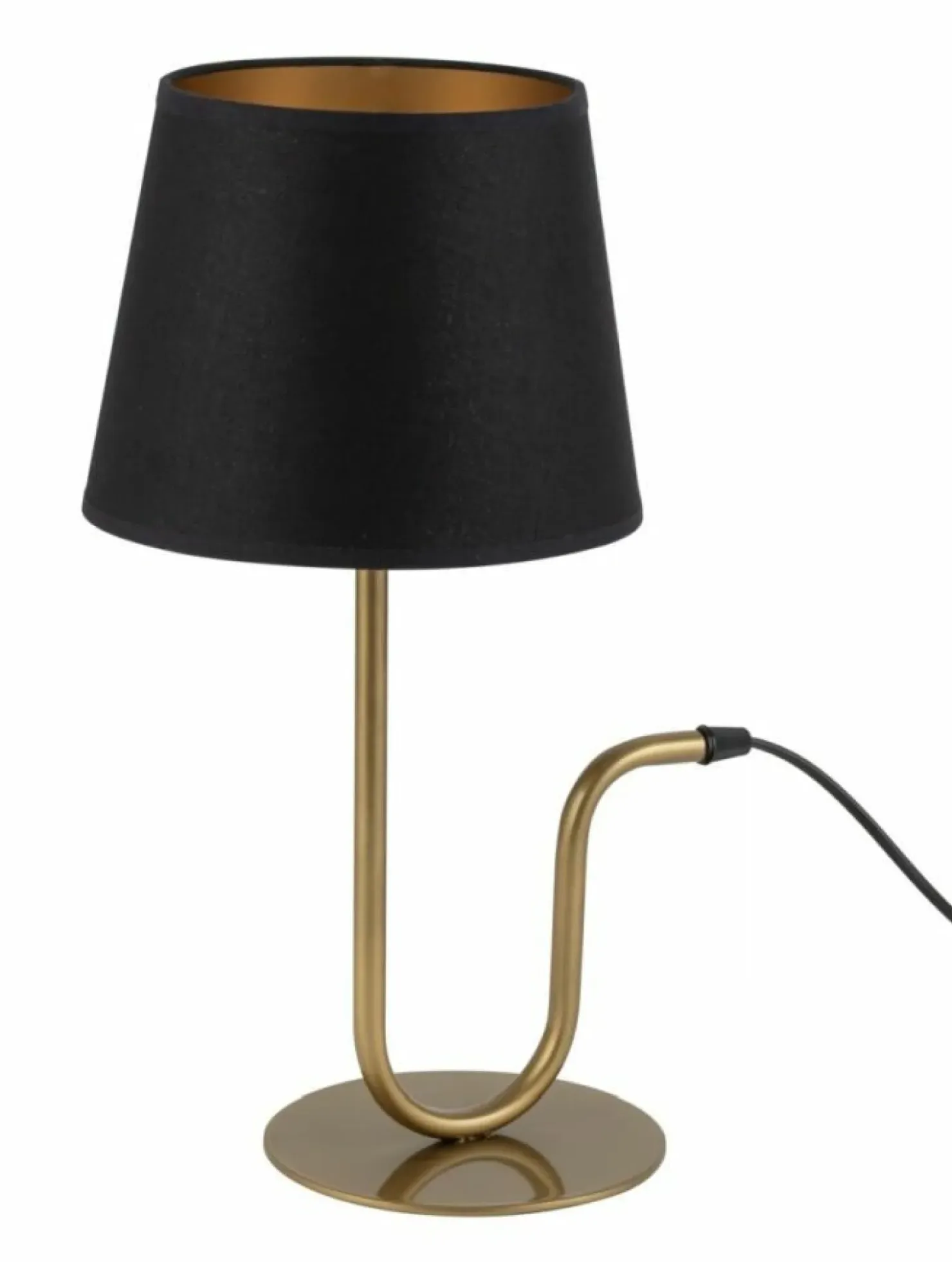 Elegancka lampka nocna z czarnym abażurem SIG 50358 VOLUTTO | Kaja*Sklep Kaja New