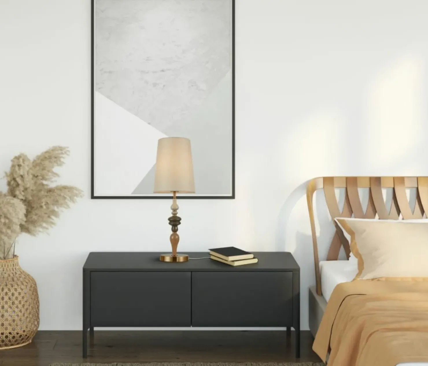 Elegancka lampka stołowa do salonu TB-84678A-AB MOREN | Kaja*Sklep Kaja Cheap