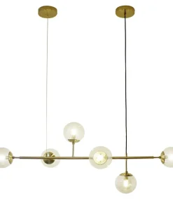 Store Sklep Kaja Elegancka szeroka złota lampa wisząca AZ4699 HELIOS | Kaja Oświetlenie złoty