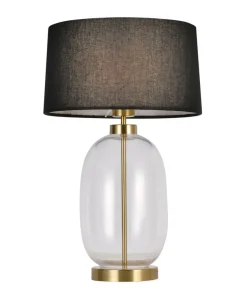 Elegancka, szklana lampka na szafkę nocną LP-919/1T TRANSP AMUR | Kaja*Sklep Kaja Store