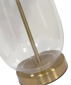 Elegancka, szklana lampka na szafkę nocną LP-919/1T TRANSP AMUR | Kaja*Sklep Kaja Store