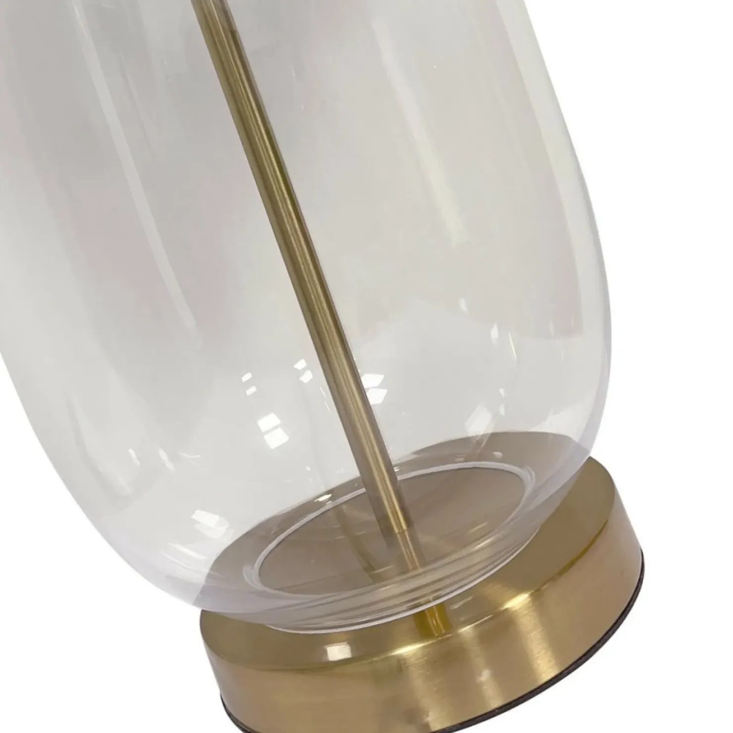 Elegancka, szklana lampka na szafkę nocną LP-919/1T TRANSP AMUR | Kaja*Sklep Kaja Store