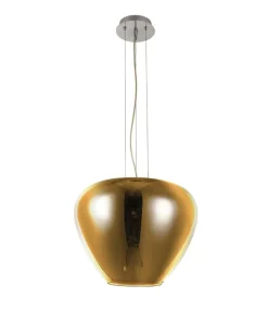 Sale Sklep Kaja Elegancka złota lampa wisząca do salonu AZ3179 BALORO | Kaja złoty
