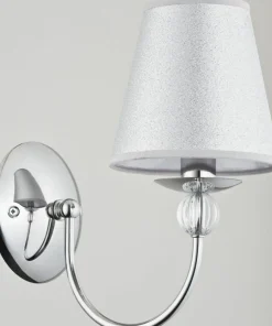 Elegancki chromowany kinkiet z abażurem AL 16710 | Kaja*Sklep Kaja Outlet