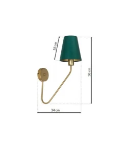 Elegancki kinkiet ścienny w zielonym kolorze MLP4906 z serii VICTORIA | Kaja Ośw*Sklep Kaja Discount