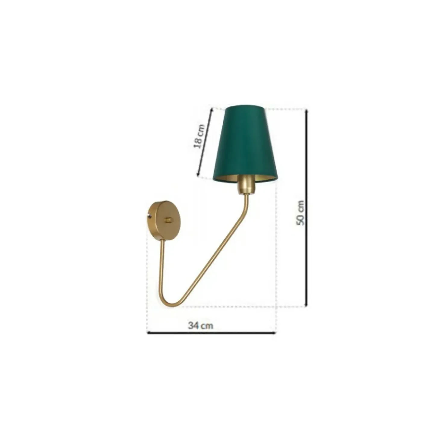 Elegancki kinkiet ścienny w zielonym kolorze MLP4906 z serii VICTORIA | Kaja Ośw*Sklep Kaja Discount