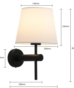 Elegancki kinkiet do sypialni LP-1133/1W BK TIVOLI | Kaja Oświetlenie*Sklep Kaja Clearance