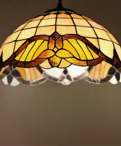 Elegancki żyrandol z witrażowym kloszem K-P161122 WITRAŻ | Kaja*Sklep Kaja Best