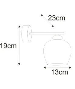 Estetyczna lampa ścienna, miodowy kinkiet K-5608 z serii TULA*Sklep Kaja Best Sale