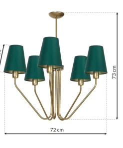 Clearance Sklep Kaja Estetyczna lampa sufitowa w zielonym kolorze MLP4908 z serii VICTORIA | Kaja Ośw
