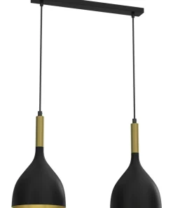 Online Sklep Kaja Estetyczna lampa wisząca, czarno-złote klosze LX 3954 z serii NOAK