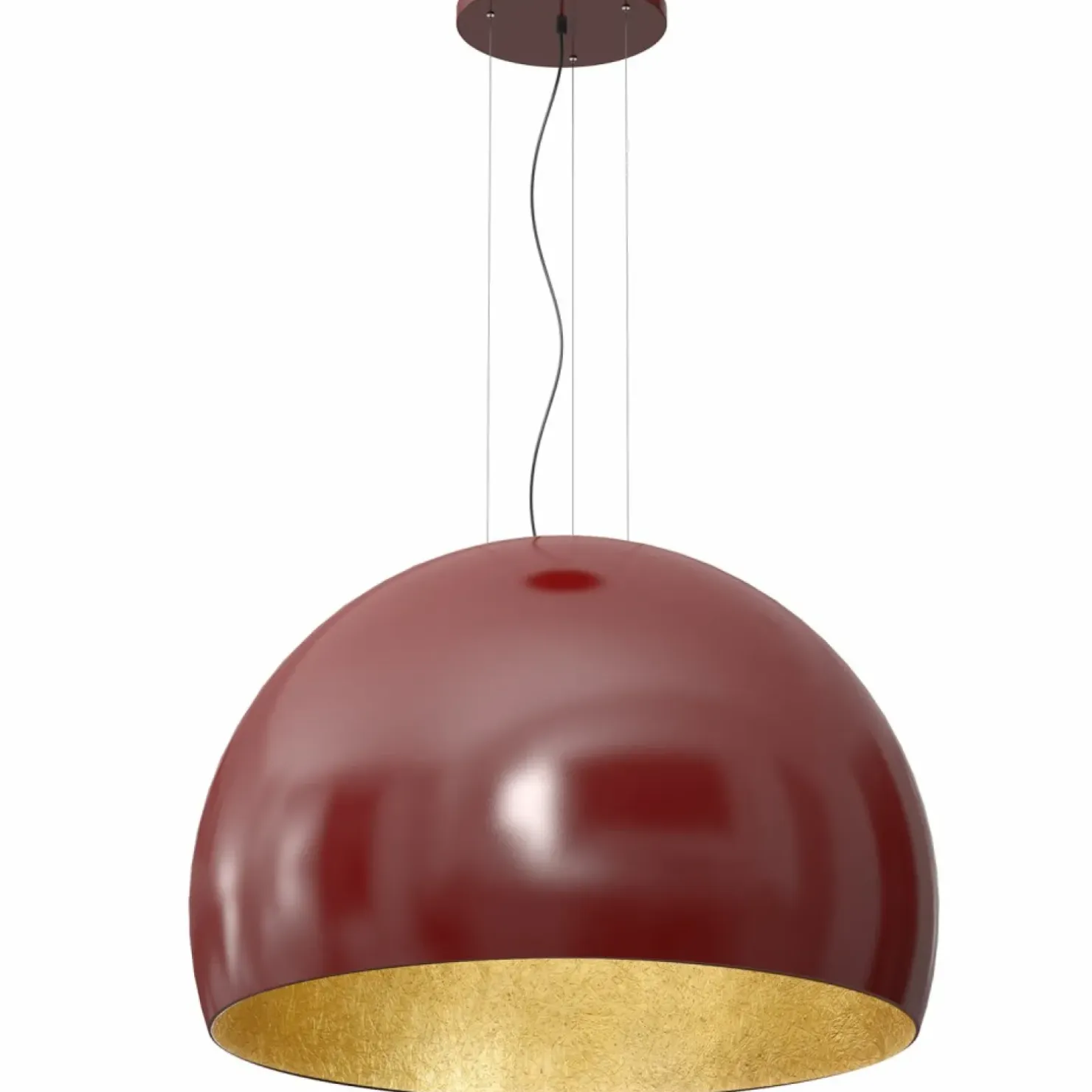 Fashion Sklep Kaja Estetyczna lampa wisząca, kolor winnej czerwieni LX 1691 z serii COMPO