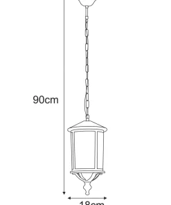 Estetyczna lampa wisząca na łańcuszku, IP44 K-8211 z serii DETROIT*Sklep Kaja Clearance