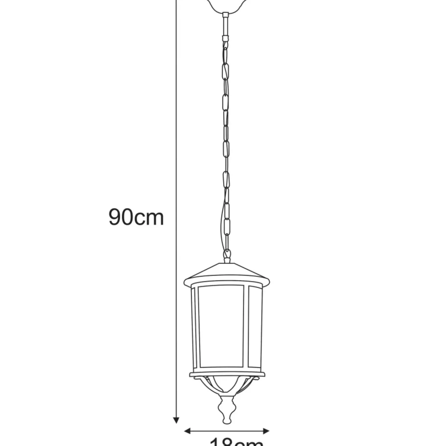 Estetyczna lampa wisząca na łańcuszku, IP44 K-8211 z serii DETROIT*Sklep Kaja Clearance