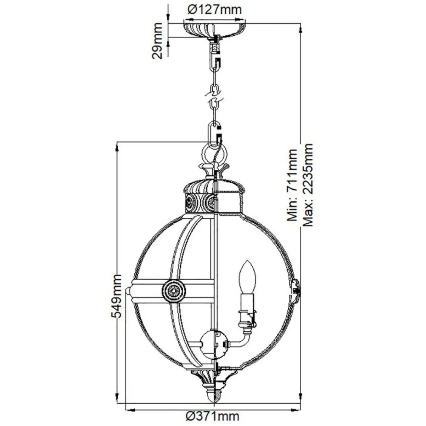 Estetyczna lampa wisząca, wyjątkowa FE-ADAMS-3P-ANL z serii ADAMS*Sklep Kaja Flash Sale
