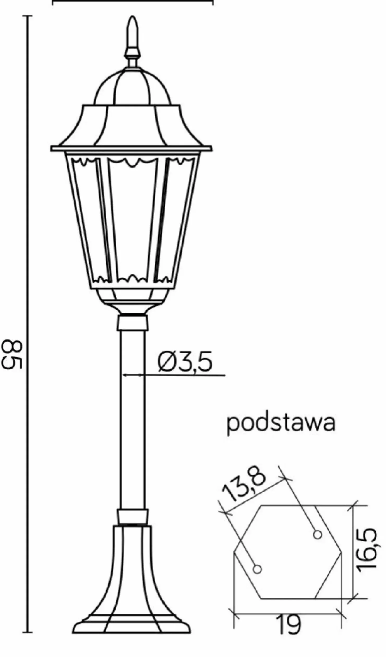 Estetyczna lampa zewnętrzna K 5002/3/H z serii RETRO CLASSIC II | Kaja Oświetlen*Sklep Kaja Cheap