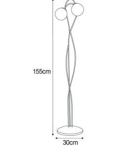 Fantazyjna lampa podłogowa z kloszami K-5129 z serii FLORO | Kaja*Sklep Kaja Best Sale