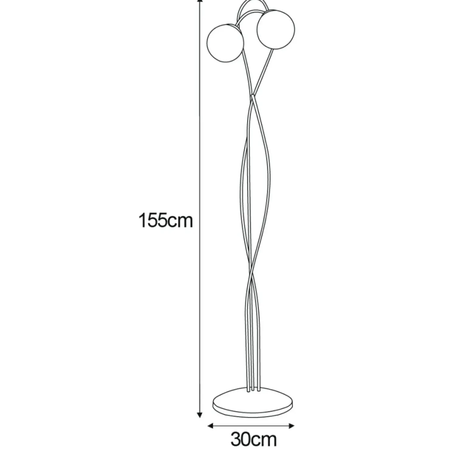 Fantazyjna lampa podłogowa z kloszami K-5129 z serii FLORO | Kaja*Sklep Kaja Best Sale