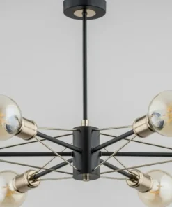 Discount Sklep Kaja Fenomenalna czarno-złota lampa sufitowa AL 62151 | Kaja