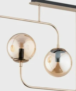 Store Sklep Kaja Finezyjnie wygięta lampa sufitowa w złocie AL 63044 | Kaja