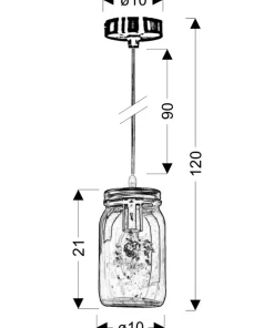 Fioletowa lampa wisząca do jadalni 31-42958 JARS | Kaja Oświetlenie*Sklep Kaja Online