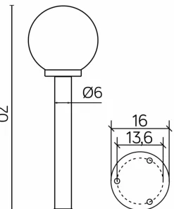 Funkcjonalna lampa ogrodowa, wysokość 70cm K 5002/3/K 200 z serii KULE | Kaja Oś*Sklep Kaja Shop
